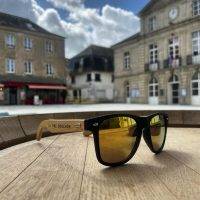 lunettes en bambou, verrs jaunes, Le Tire Bouchon